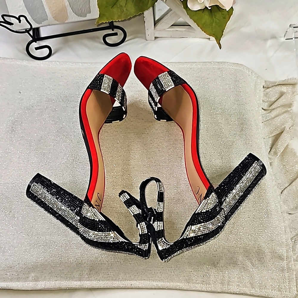 INC Black Red Stiletto Heels Elegant Wear Office wear Career Wedding - Picture 12 of 16